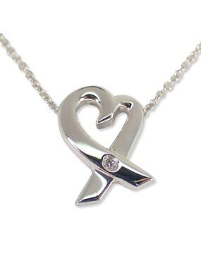 Tiffany & Co 925 Loving Heart Diamond Necklace